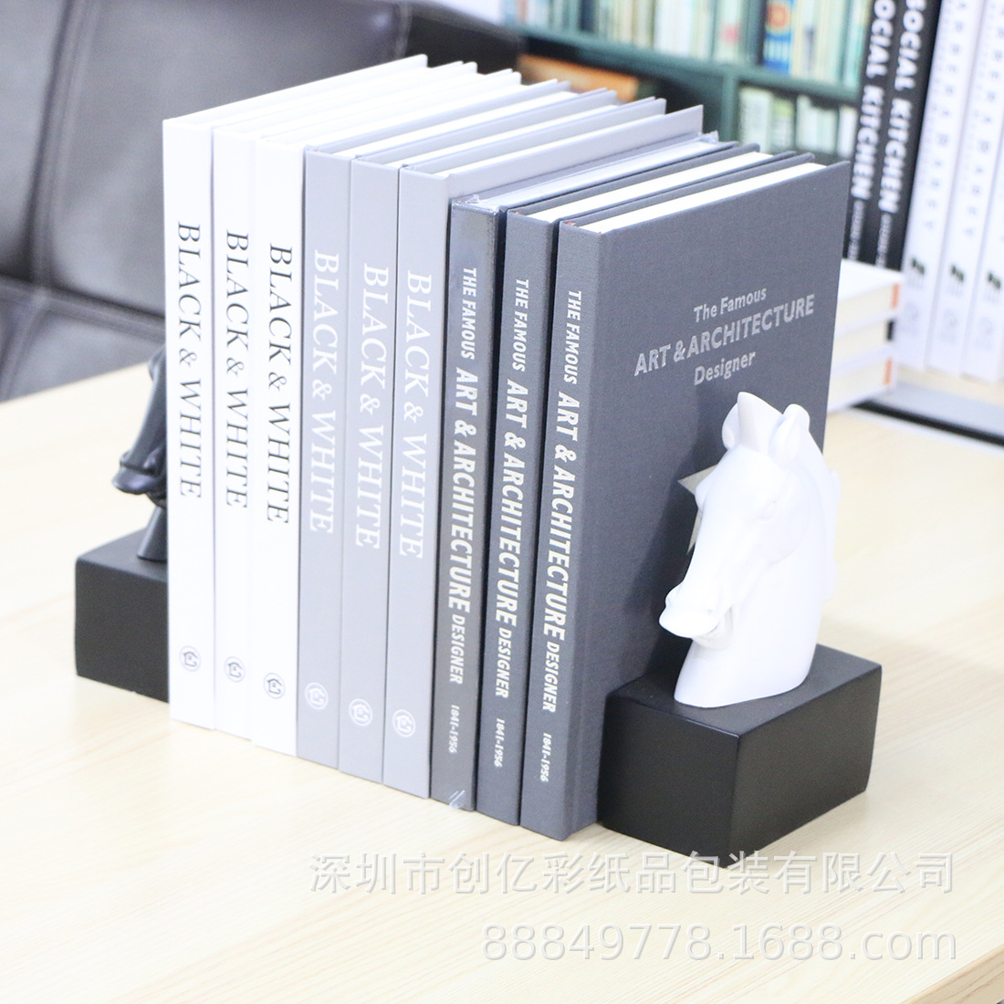 新款样板房装饰书黑白灰系列