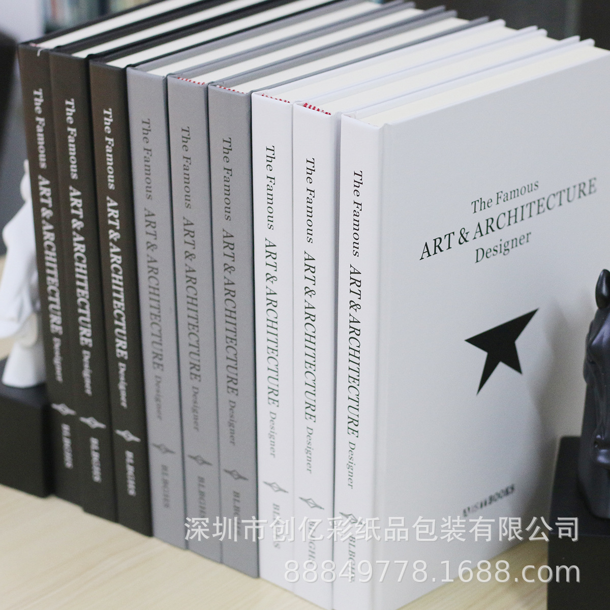 样板房装饰书道具书仿真书黑白灰