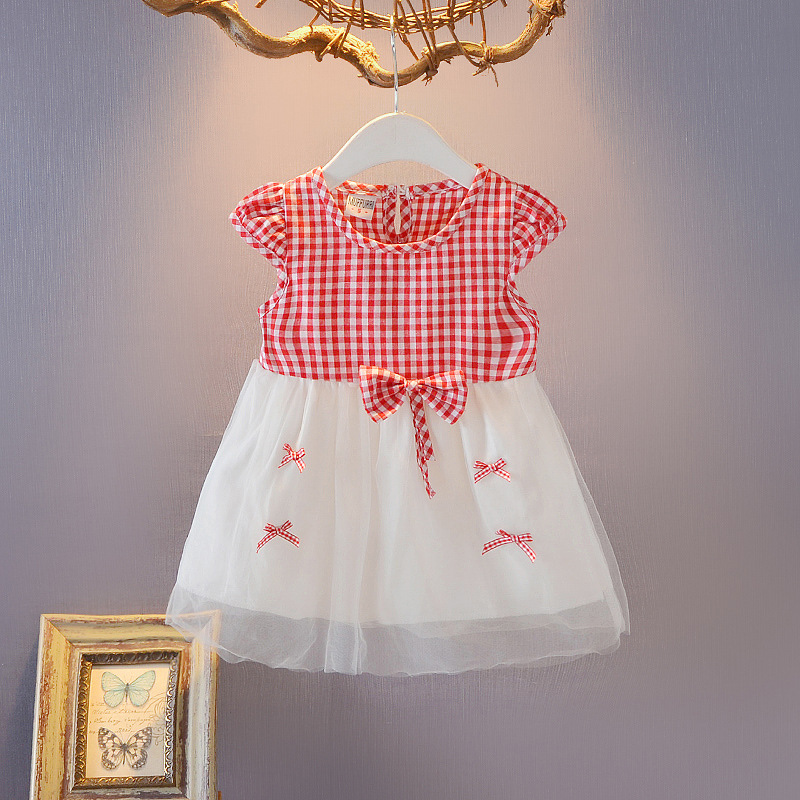 小格蝴蝶结纱裙