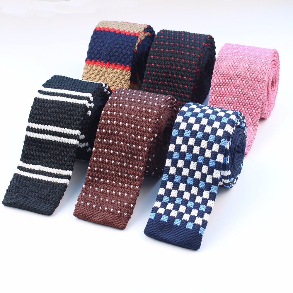 Mens-Casual-Knit-Tie-Skinny-Kn