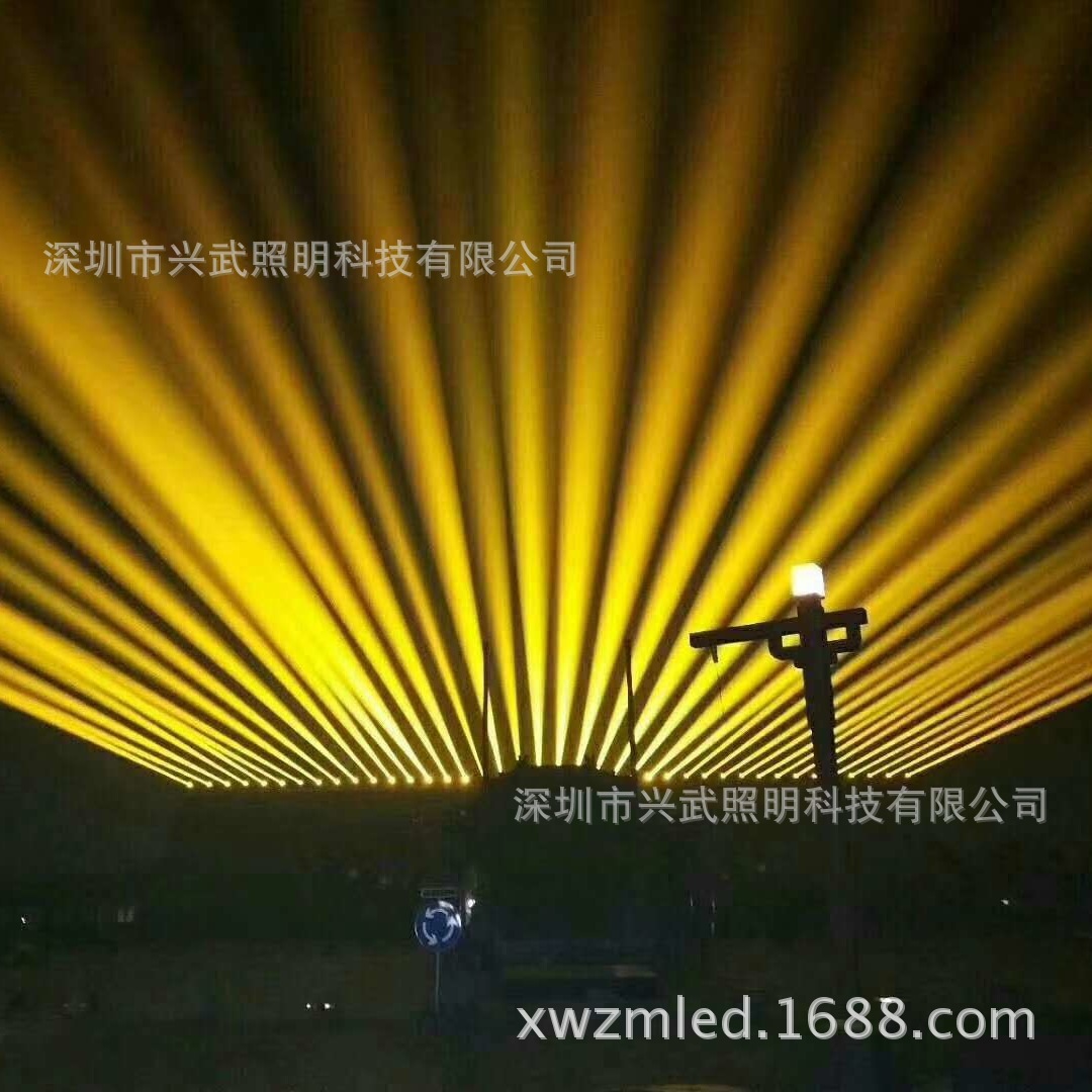 光束灯摇头七彩舞台灯防水投光灯喷泉灯户外摇头探照灯投影灯深圳