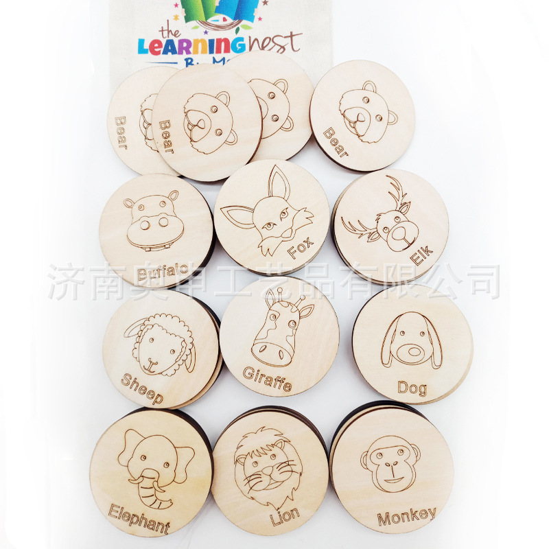 木质英文卡片定制