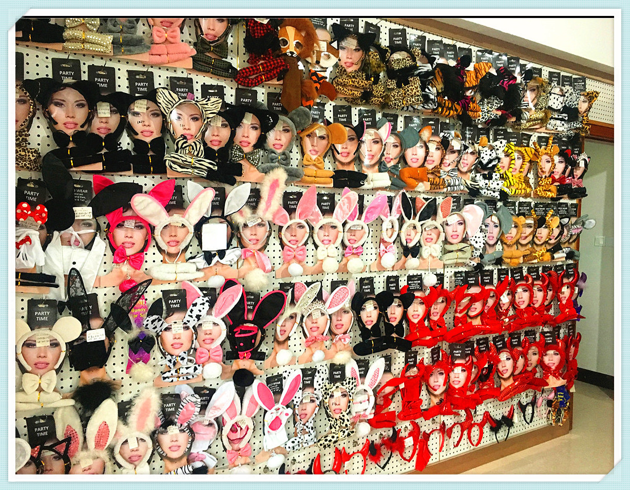 样品展示-动物发箍尾巴套装