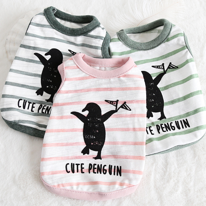 企鹅植绒印花背心