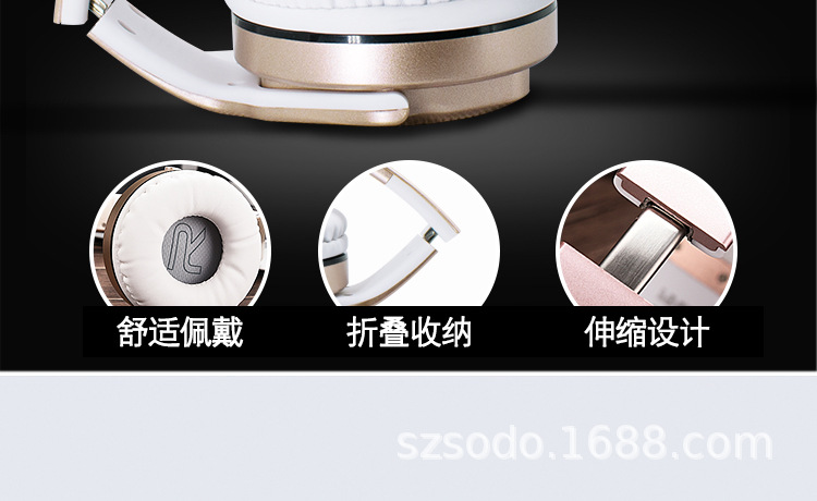 SODO MH3折叠立体声头戴式蓝牙耳机 无线蓝牙耳机音箱厂家直销