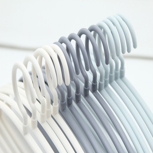 宽肩半圆无痕衣架子家用成人加粗塑料防滑挂衣架衣服撑子干湿两用