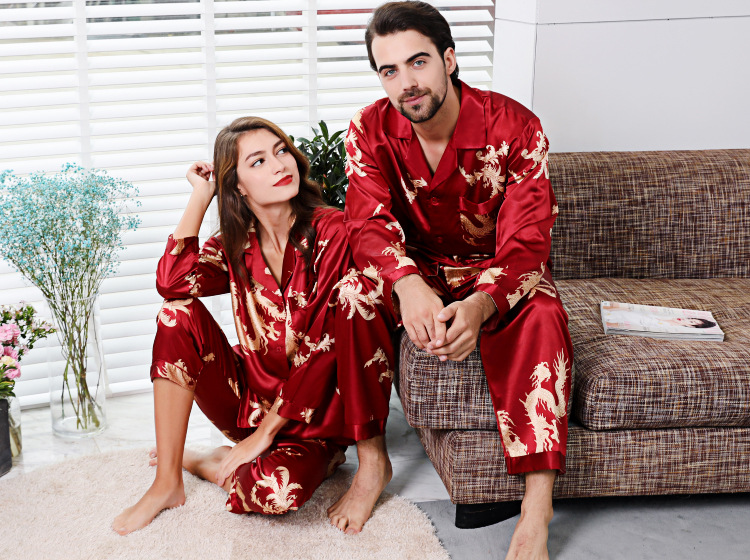 仿真丝睡衣,男女睡衣套装,男士睡衣,女士睡衣,家居睡衣,高档