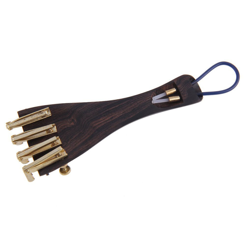 4/4小提琴乌木配件弦轴拉板尾绳腮托4个铜质微调