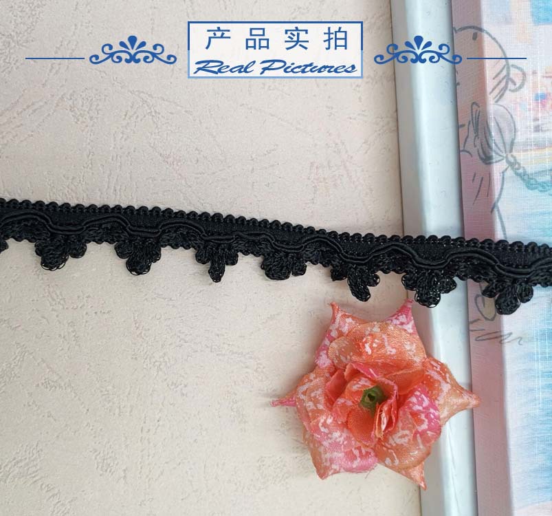 黑白三朵花花边12