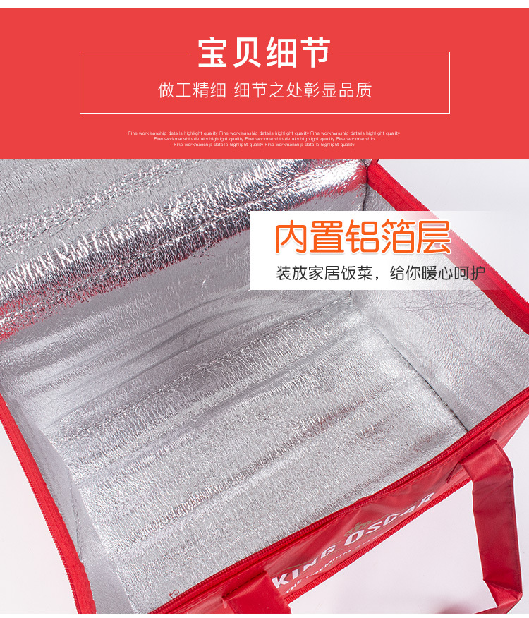 个性创意印花手提保温包野餐保冷保鲜立体大容量定制可印广告logo