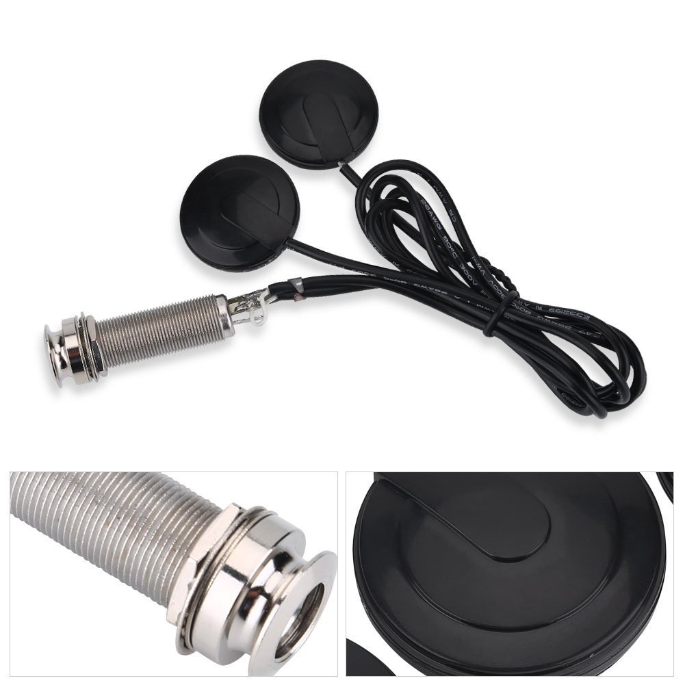 吉他曼陀铃琴及小提琴通用双压电拾音器带插孔