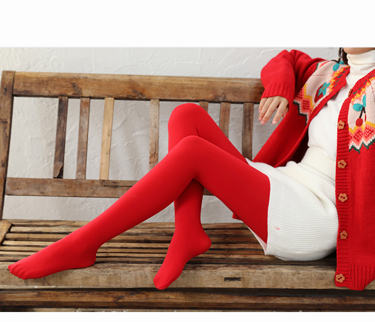 大红色打底裤_14