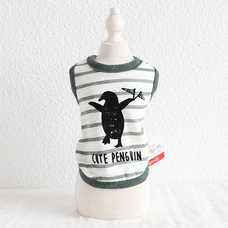 企鹅植绒印花背心
