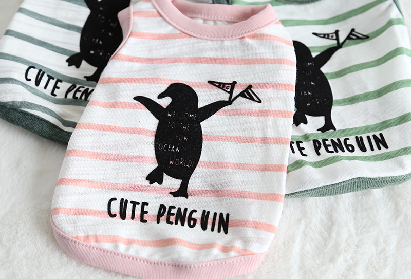 企鹅植绒印花背心