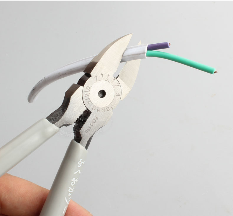 帮手描述图：福冈手动工具日式6寸塑料水口钳子剪钳剪线钳子偏口