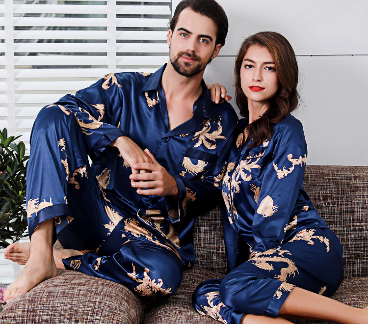 仿真丝睡衣,男女睡衣套装,男士睡衣,女士睡衣,家居睡衣,高档