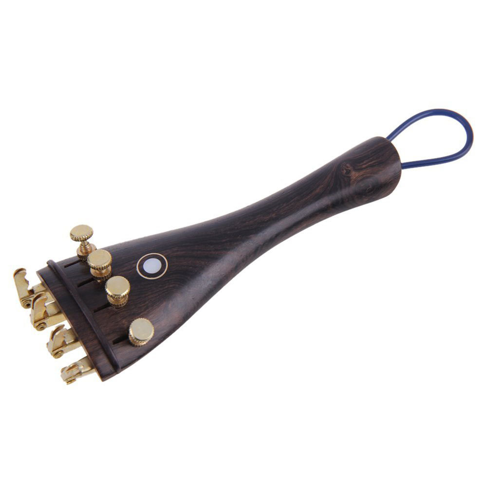 4/4小提琴乌木配件弦轴拉板尾绳腮托4个铜质微调