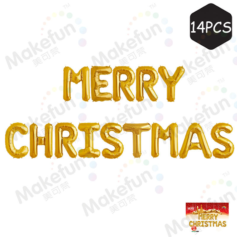 圣诞字母套装金色