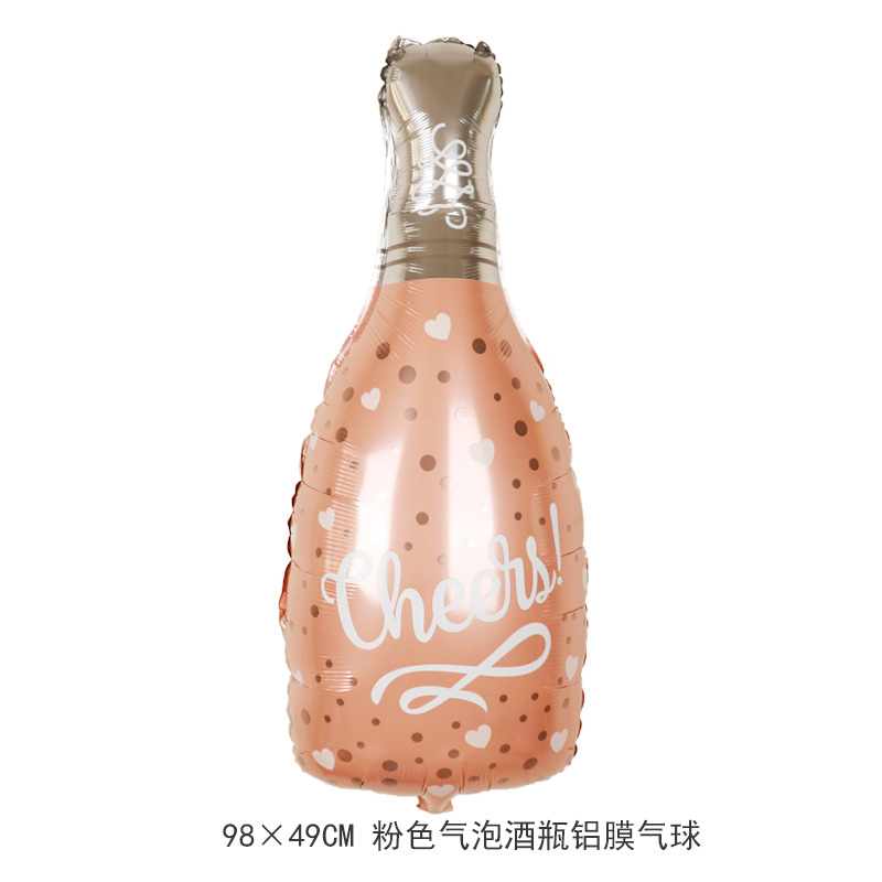 粉色气泡香槟酒瓶2