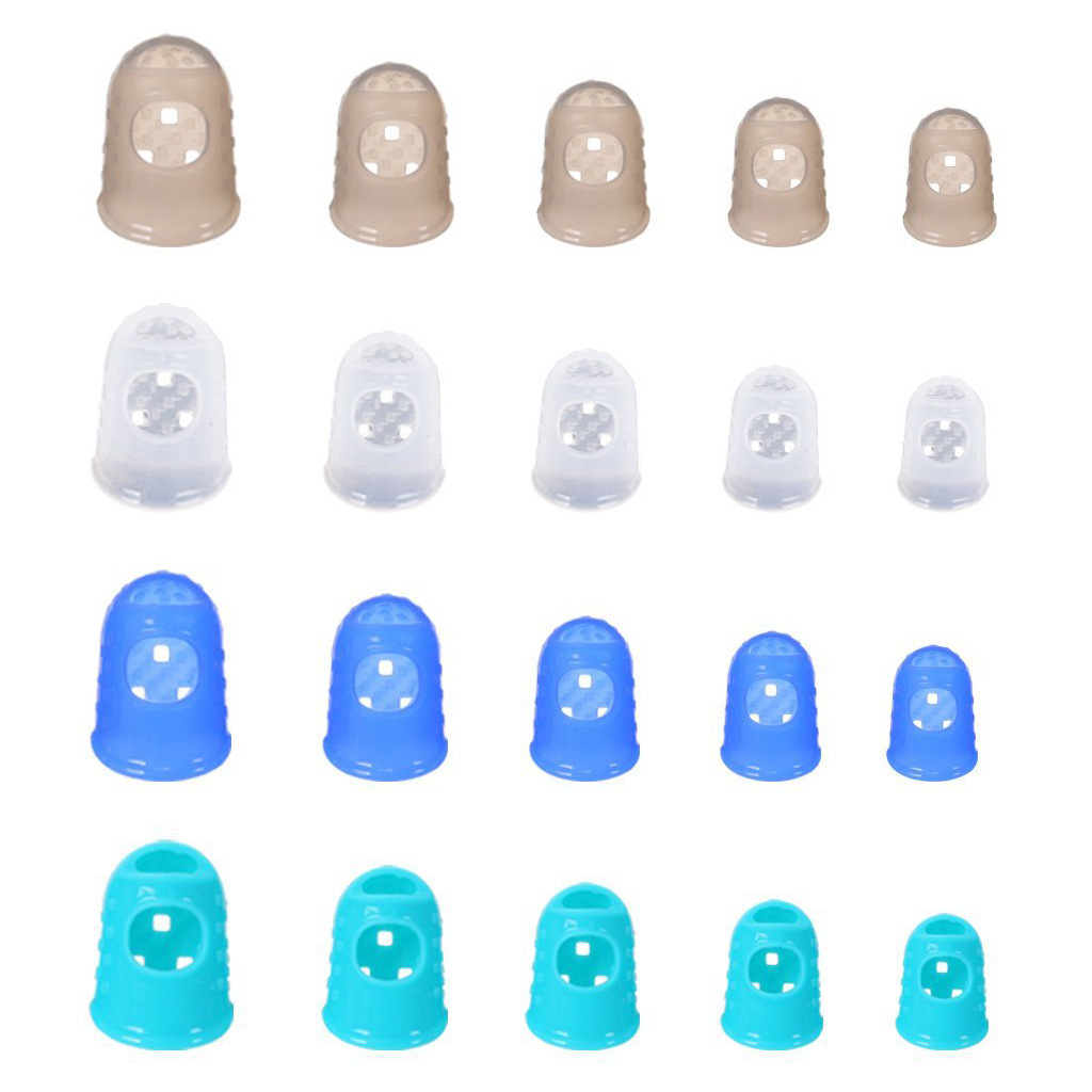 4套20PCS硅胶防痛指套 10PCS美妙拨片