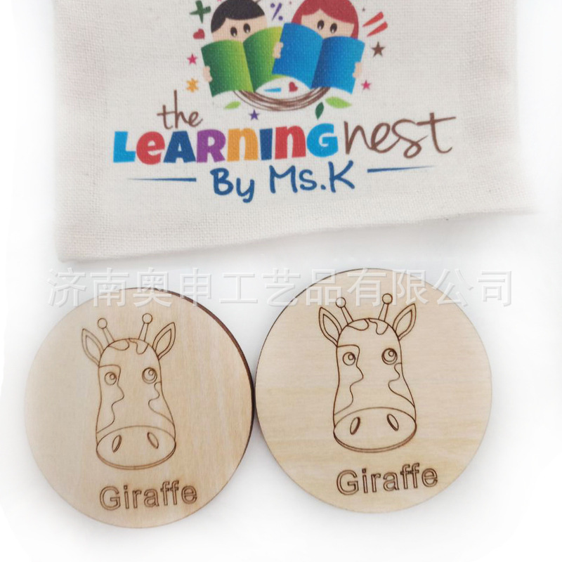 木质英文卡片定制