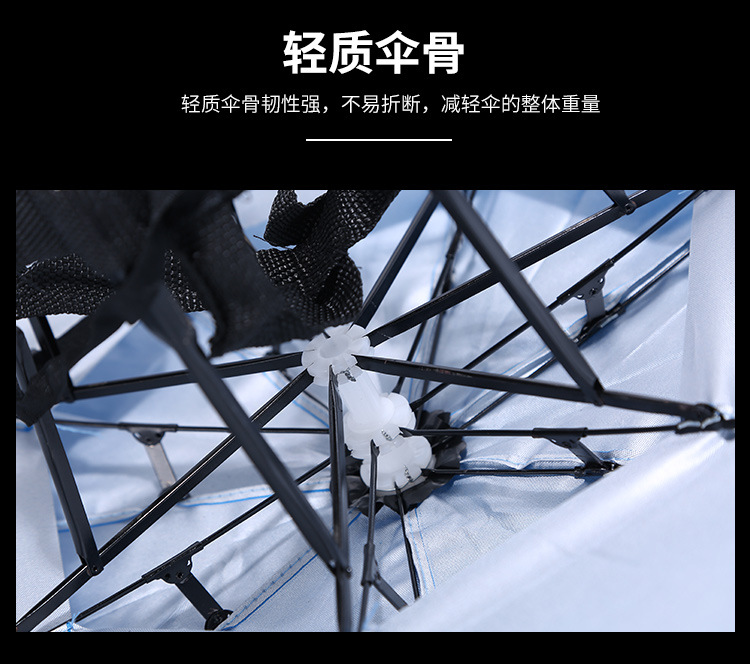 伞帽双层防风钓鱼伞 头戴伞 户外 折叠 雨伞帽子