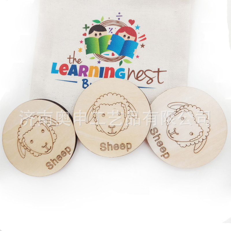 木质英文卡片定制