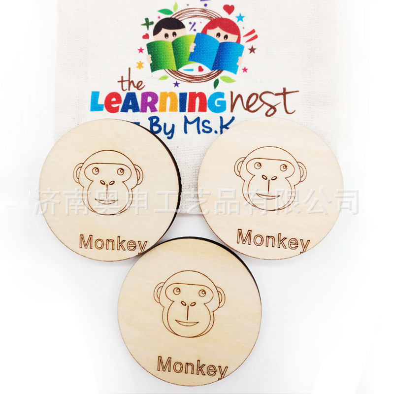 木质英文卡片定制