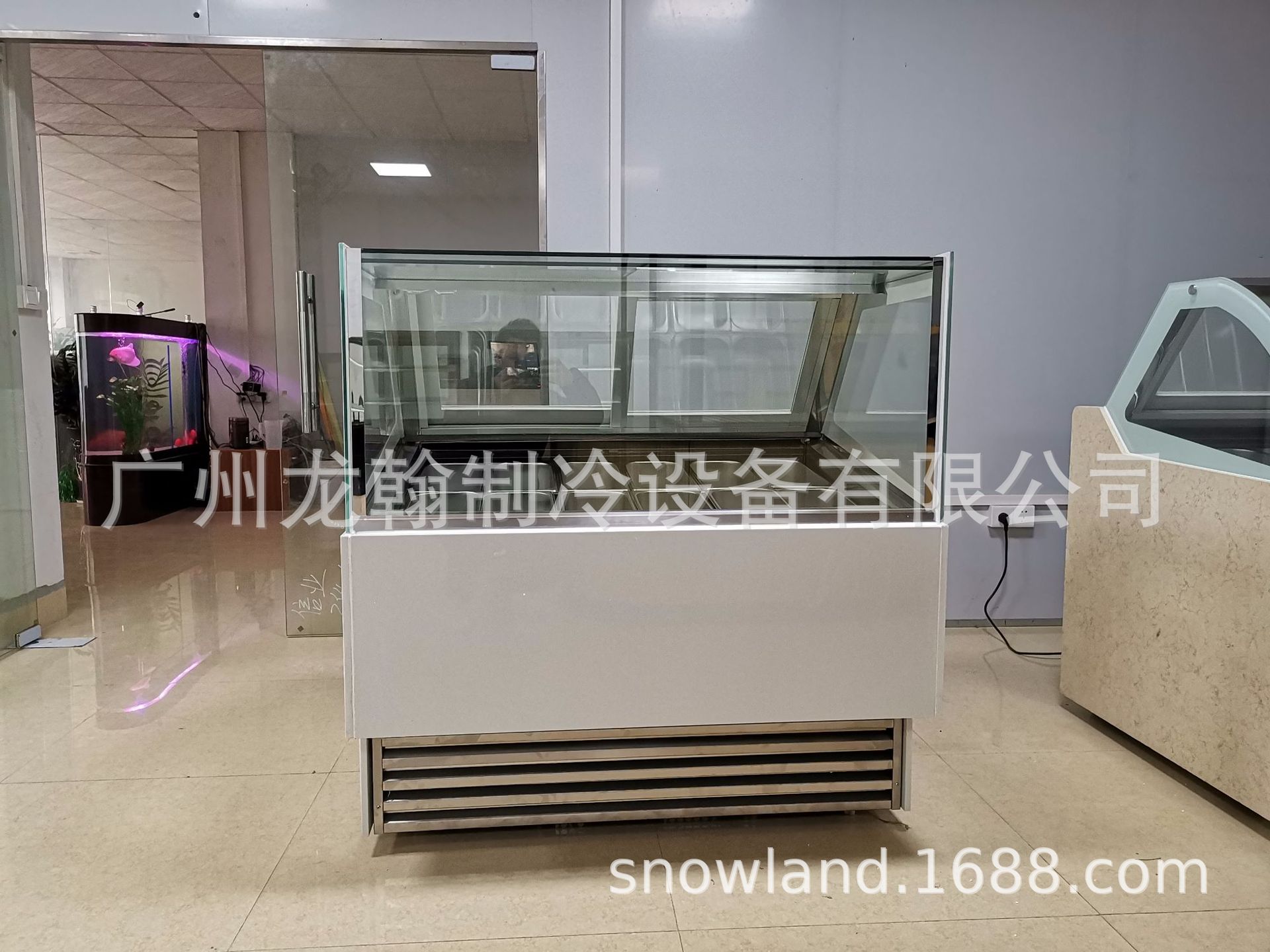 白色塑胶款冰淇淋柜