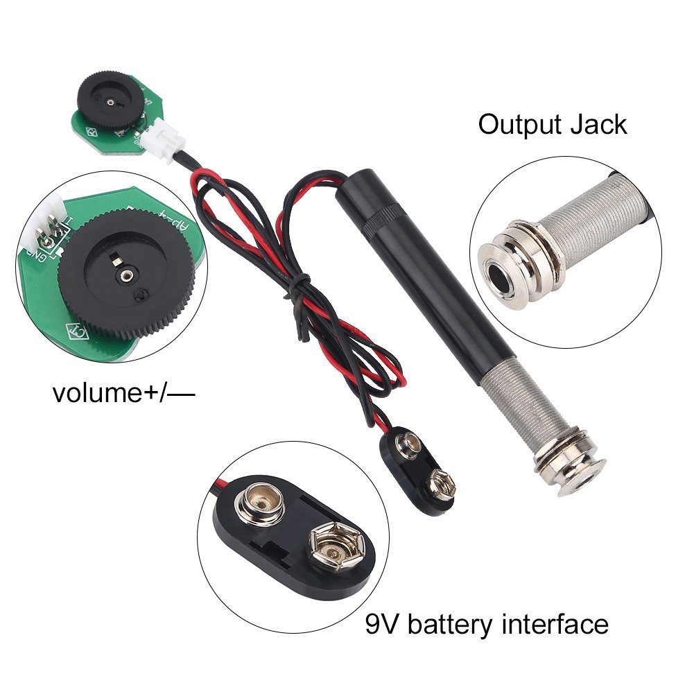 笔管式2个调节拾音器 吉他 尤克里里ukulel