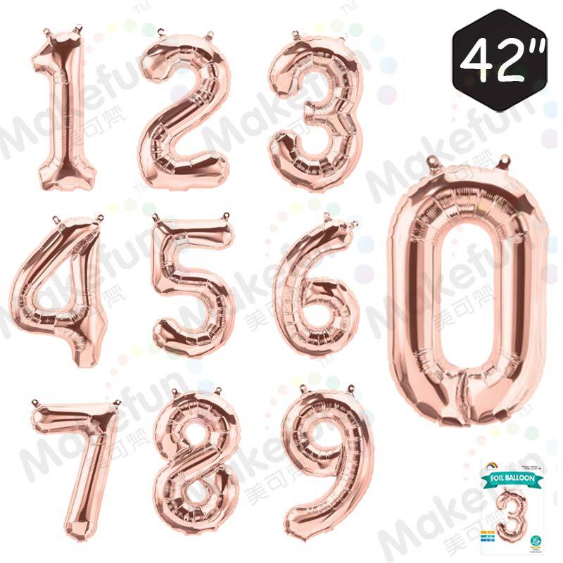 42寸玫瑰金大数字MKF