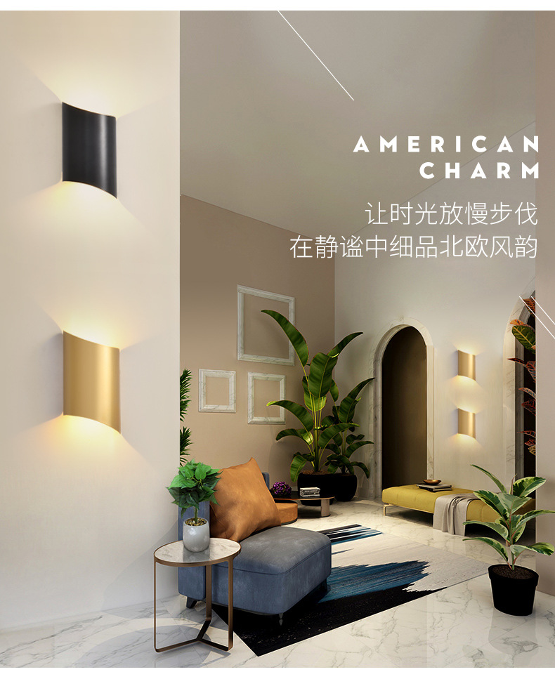 金色壁灯弧形sqb065