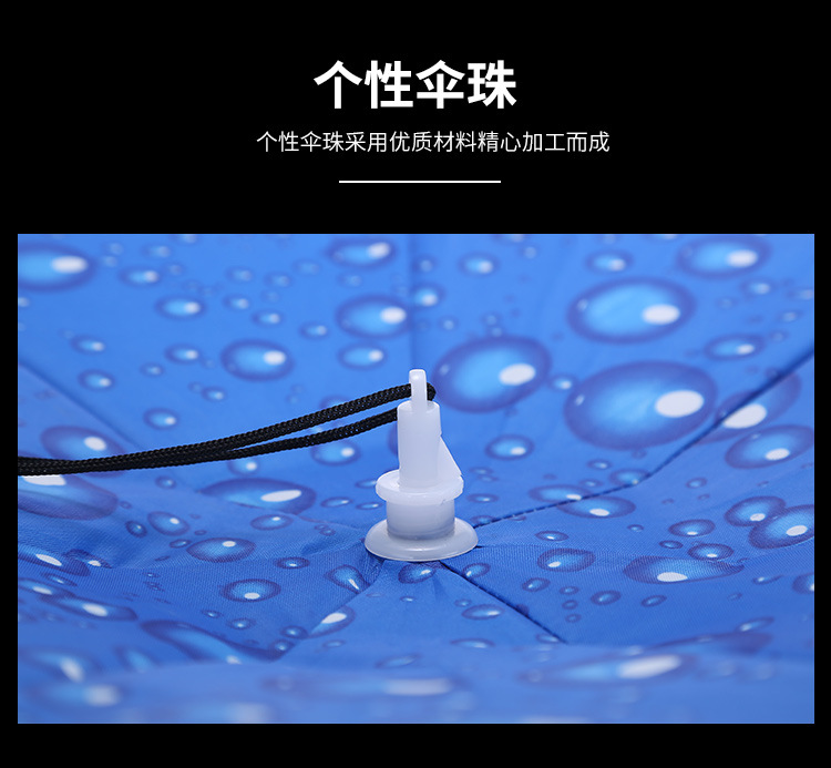77cm双层防风头戴伞帽户外防晒紫外线钓鱼雨伞遮阳