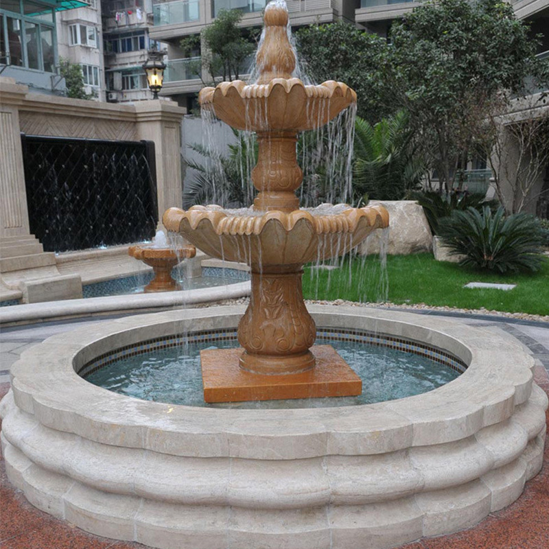 大理石多层景观流水喷泉