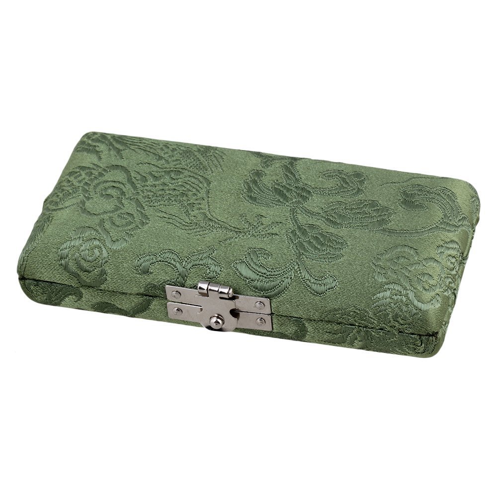 3只装丝绸双簧管哨片盒 绿色 乐器配件