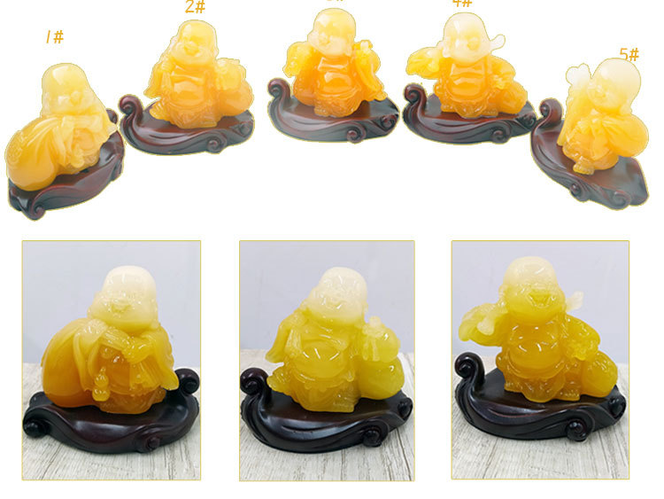 产地货源树脂工艺汽车摆件佛装饰品弥勒佛摆件小佛像仿玉工艺礼品