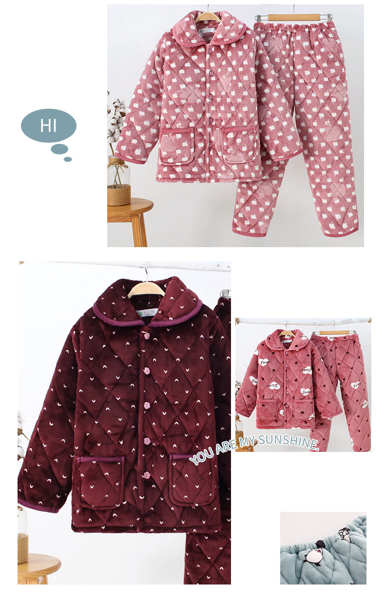 中老年法兰绒睡衣