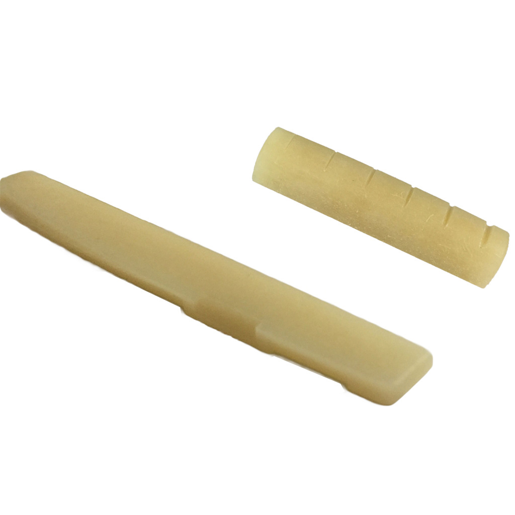 6弦民谣吉他牛骨上下琴枕 2套一卖 金黄色