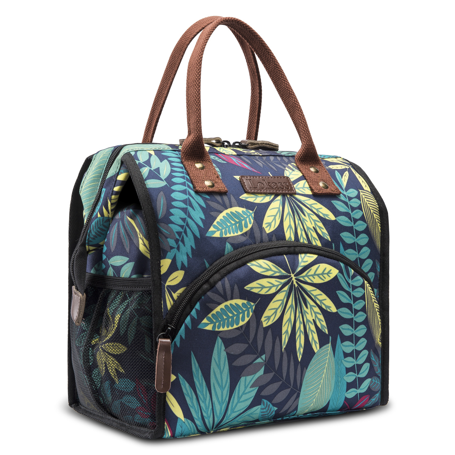 ST-LO8229-BUCY 午餐包-蓝底彩叶