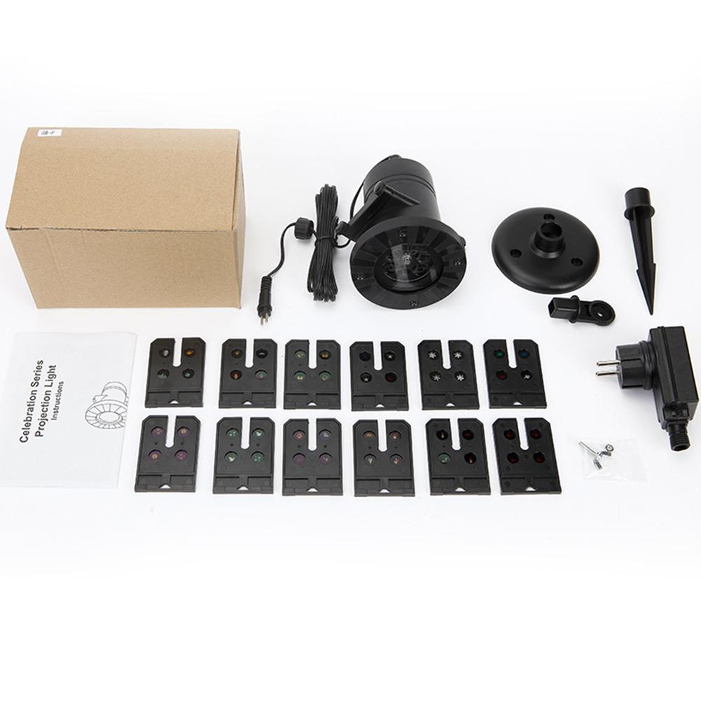 雪花投影草坪灯