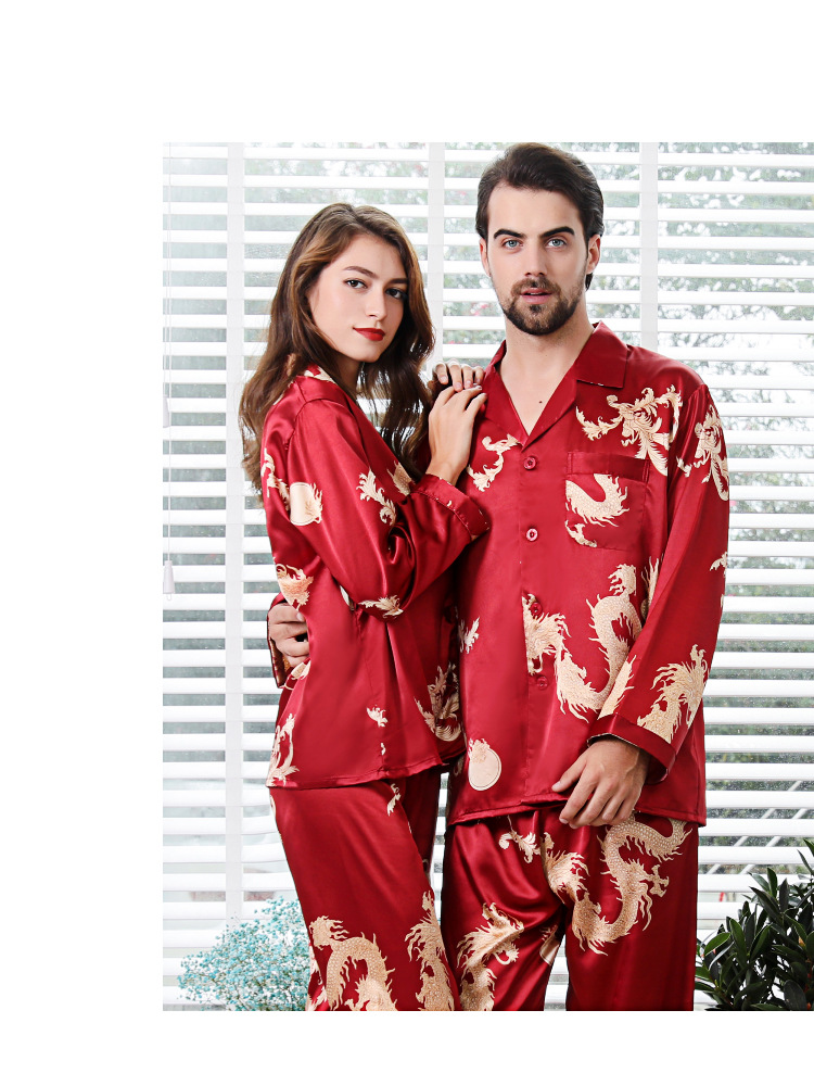 仿真丝睡衣,男女睡衣套装,男士睡衣,女士睡衣,家居睡衣,高档