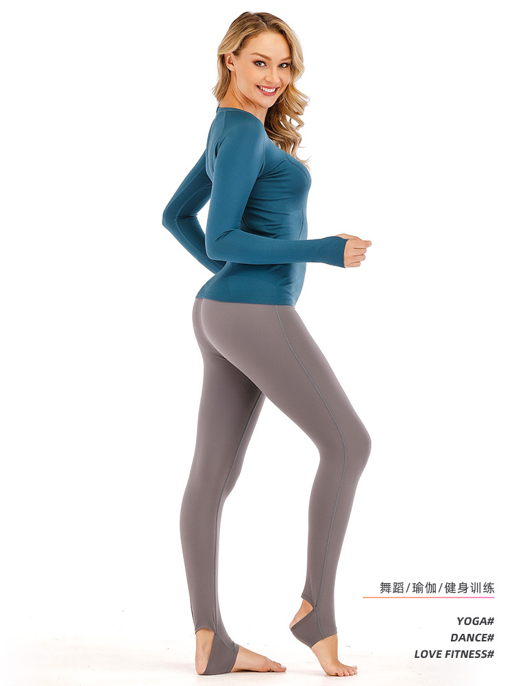 lu无痕长袖孔雀蓝_06