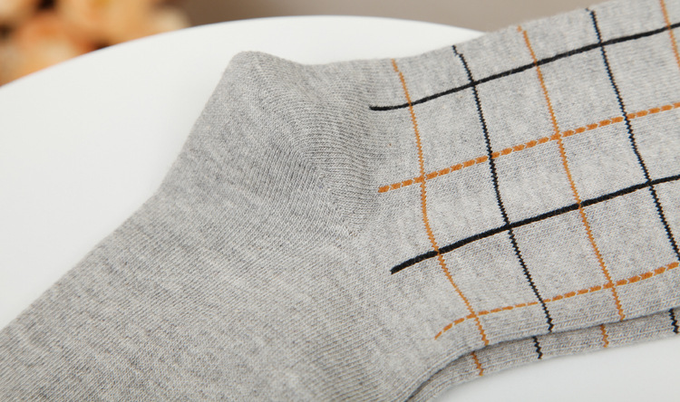 元素纯棉薄款 平板中筒男袜透气