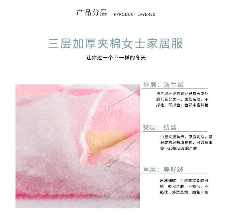 女士夹棉睡衣