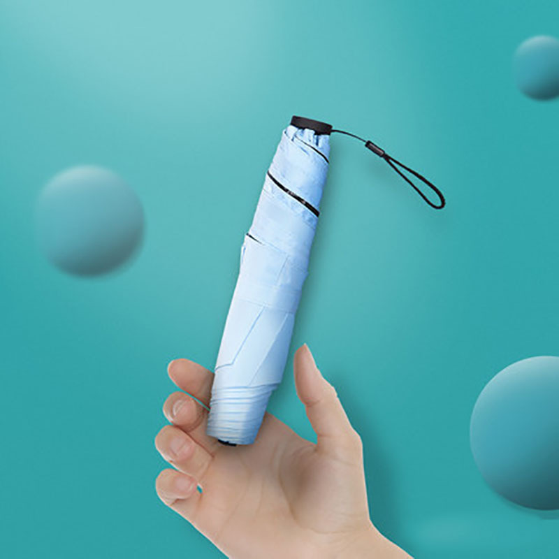 碳纤维超轻五骨三折遮阳伞 羽毛防紫外线黑胶布铅笔伞