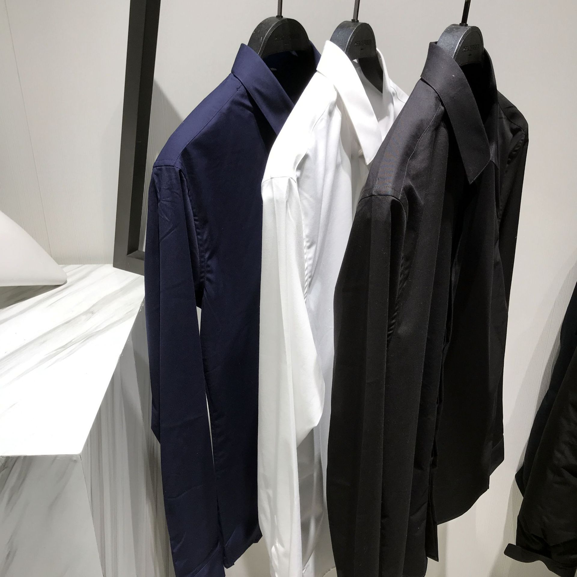 黑白藏青三色衬衫