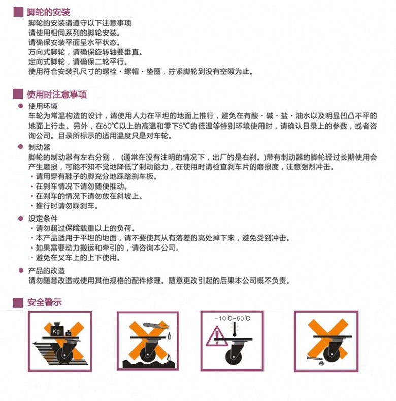 脚轮安装须知1