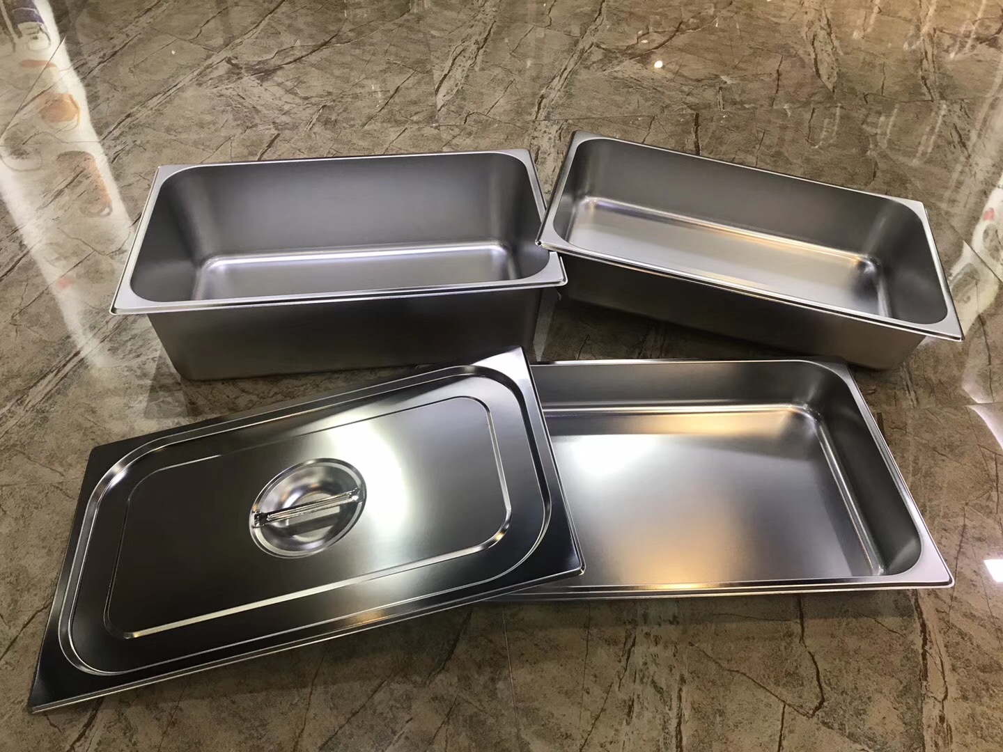 份数盆盖,厂家直销美式不锈钢份数盆,加厚分数盆自助餐分菜盆不锈钢份数盒