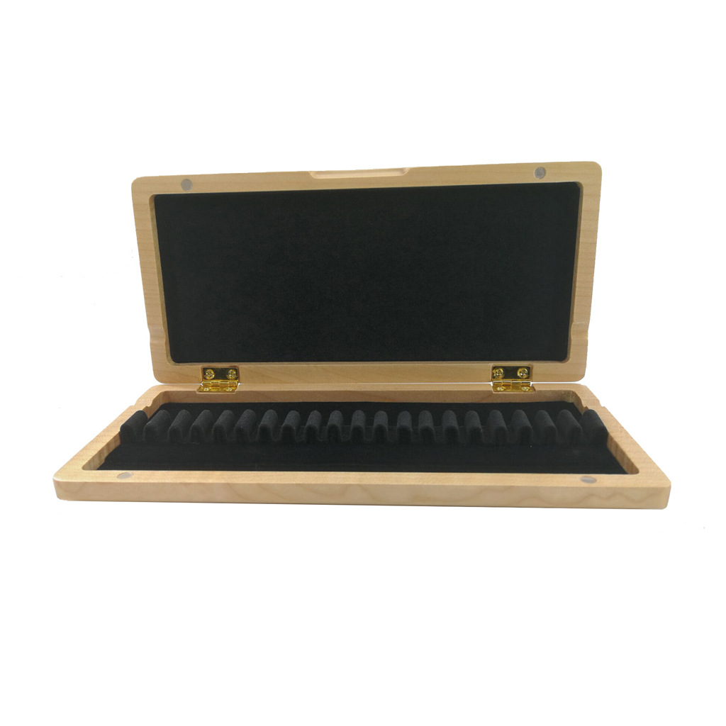 20只装实木双簧管哨片盒 原木色 枫木哨片盒子