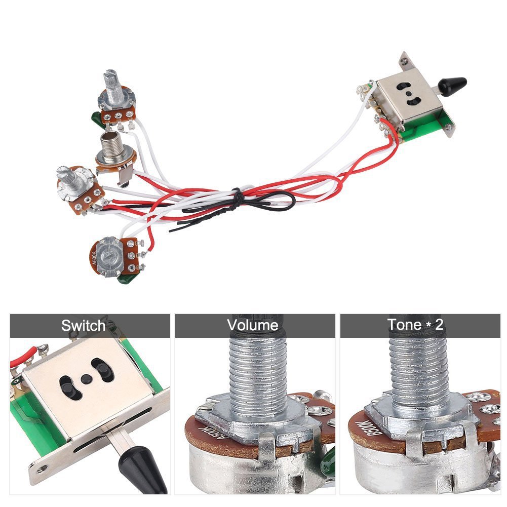 ST电吉他线路 1V2T1J 五档开关线路